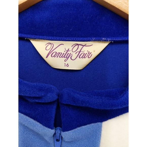 vtg NOS Vanity Fair Velour Robe Housecoat Zipper Front Size 16 42" Bust - Picture 7 of 11
